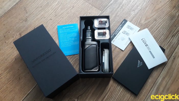 Vaporesso Luxe 80 pod kit unboxed image