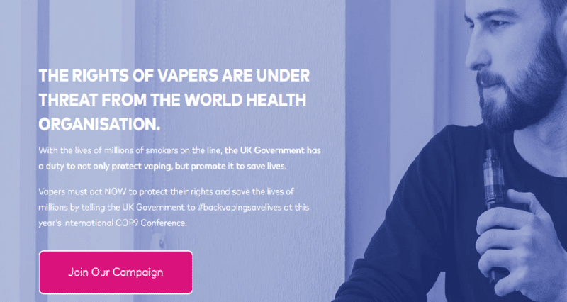 back vaping save lives campaign