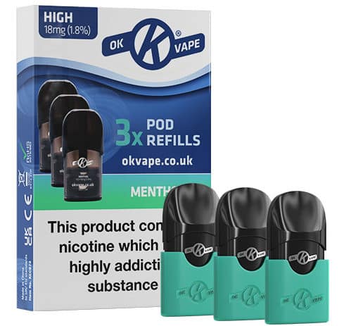 ok vape pod kit menthol