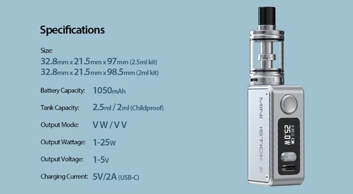 eleaf mini istick 2 specs