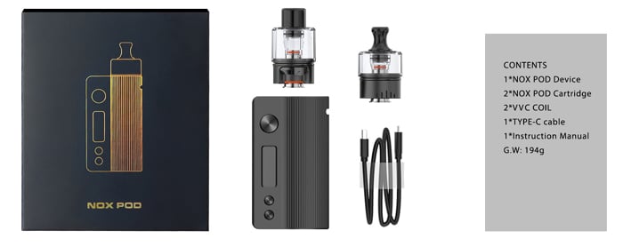 Vandy Vape NOX contents