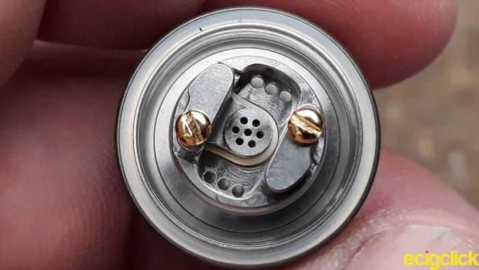 Digiflavor Siren V4 RTA top down view of GTA style build deck