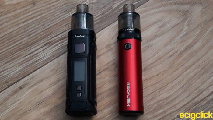 Freemax Marvos 60W Kit side by side comparison with Freemax Marvos T 80W Pod kit