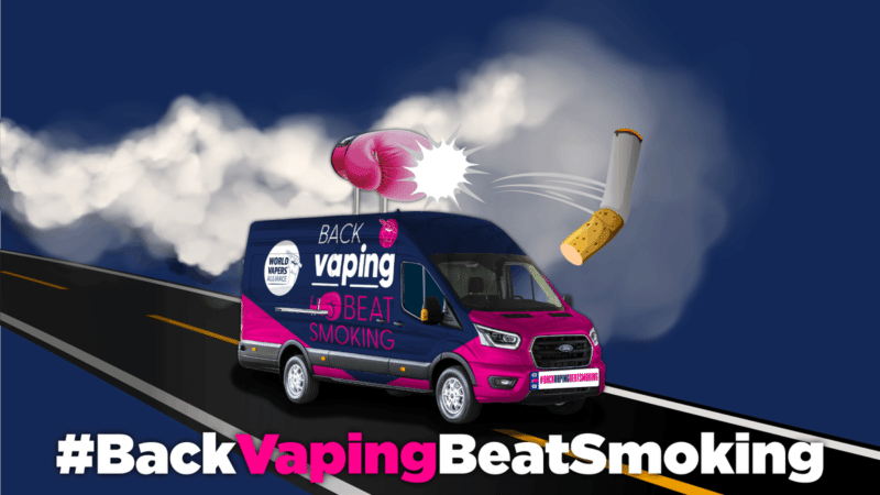 back vaping beat smoking advocacy vape bus