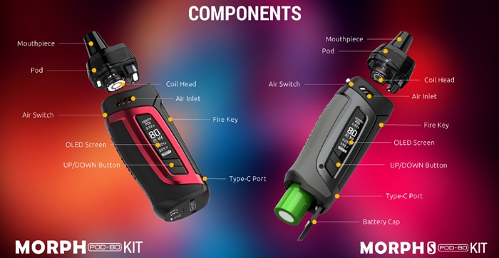 morph pod 80 s components