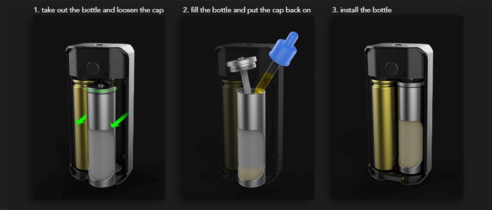 profile squonk bottle filling