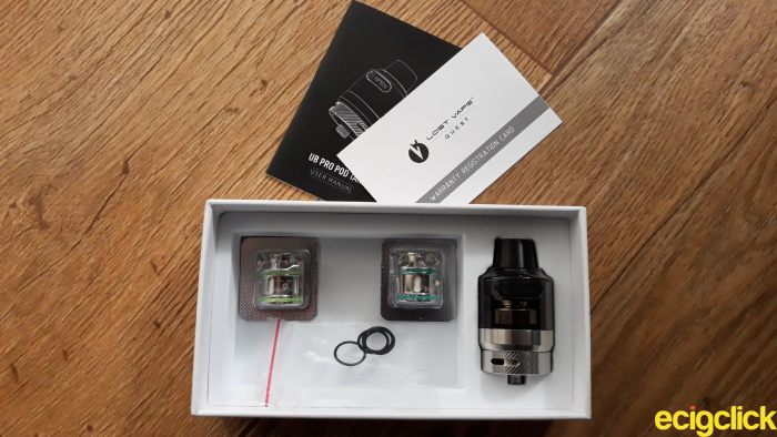 Lost Vape UB Pro Pod Tank inside the box image