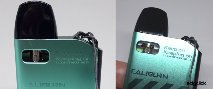 Uwell Caliburn AK2 liquid window