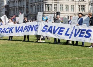 back vaping save lives vape rally parliament square UK