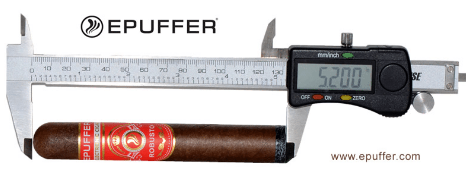epuffer robusto disposable cigars dimensions