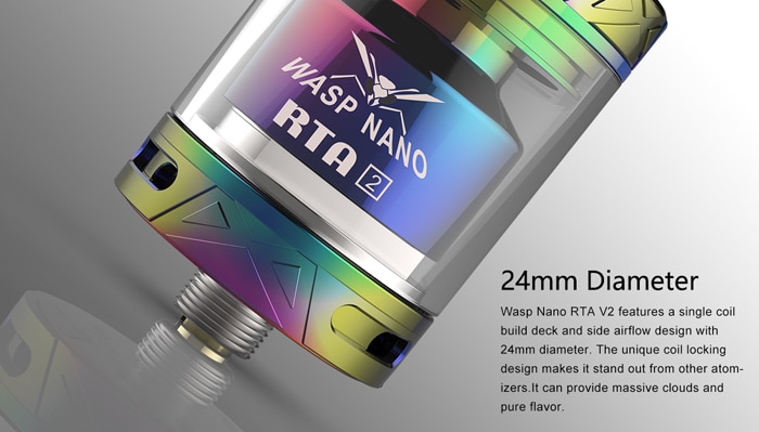 wasp nano v2 rta diameter