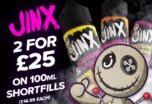 2 for £25 Jinx e-liquid