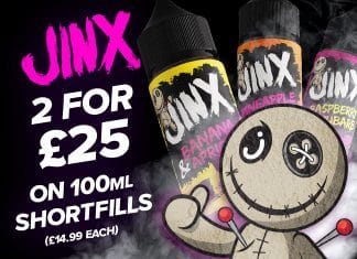 2 for £25 Jinx e-liquid