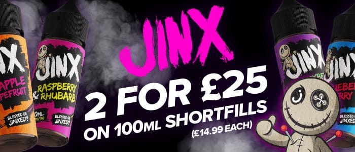 jinx e-liquid 2 for £25 vape deal