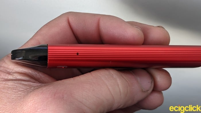 Uwell Caliburn G2 pod kit side view showing fixed airflow slot