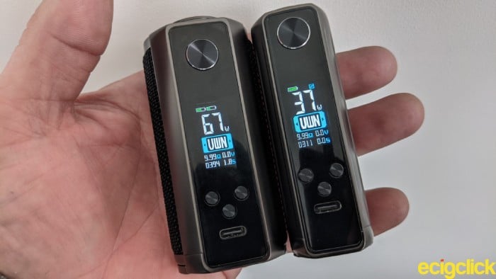 Vaporesso Target 220W Mod comparison with Vaporesso Target 100w Mod