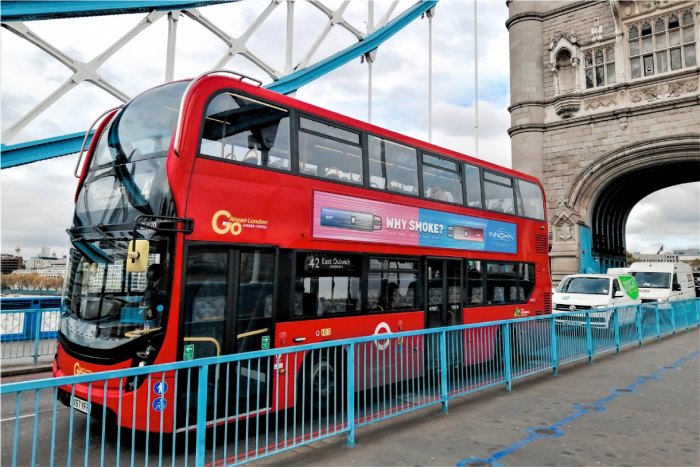 Annonce de bus Innokin Londres