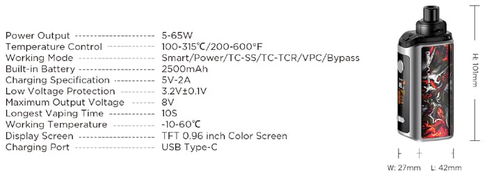 obelisk 65 specs