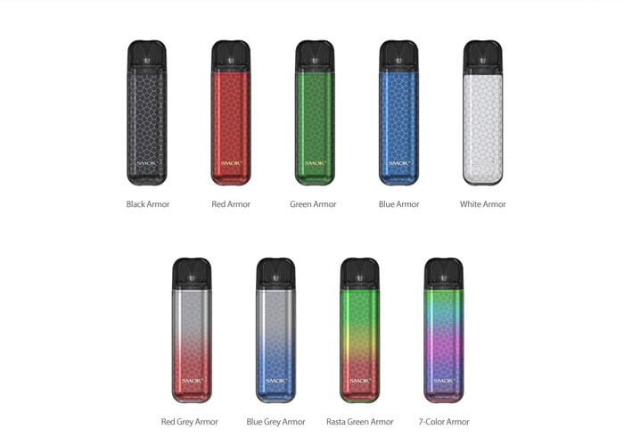 Smok Novo 2s pod kit colours