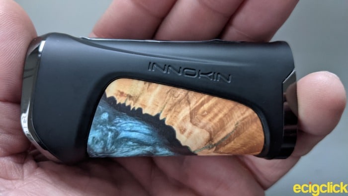 Innokin Kroma 217 Z Force kit branding on side of Kroma 217 mod