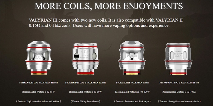 valyrian 3 coils