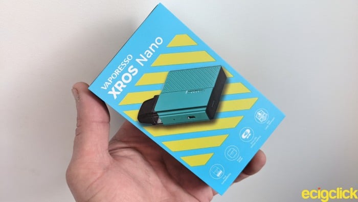 Vaporesso Xros Nano pod kit boxed image