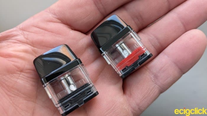 Vaporesso Xros Nano Pod Kit disposable pods side by side
