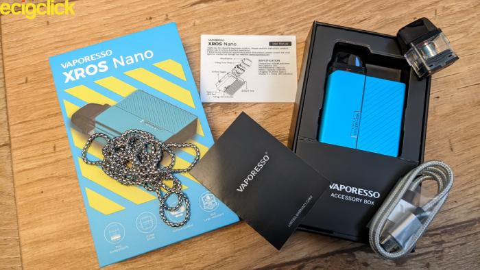 Vaporesso Xros Nano Pod Kit unboxed image