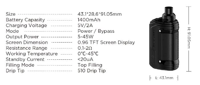 h45 specs