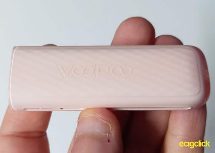 voooo vinci q pod kit mod battery from back