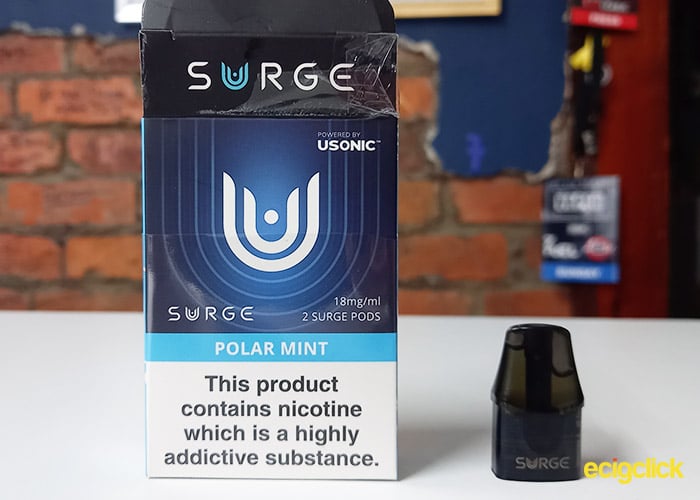 surge vapour surge ultrasonic vape polar mint pod