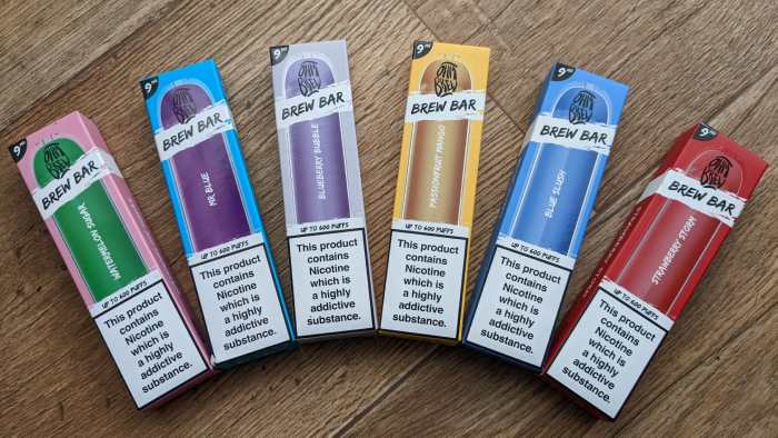 Ohm Brew Brew Bar disposable e-cig range image