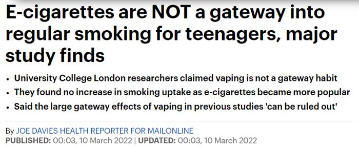 daily mail youth vaping smoking