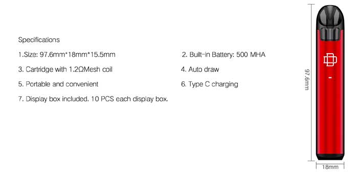 foxy pod kit specs