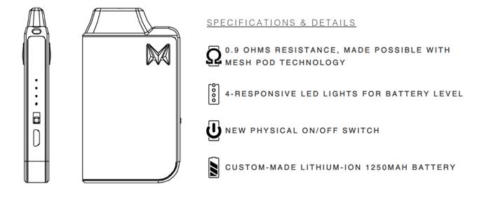 mi-pod 2 specs