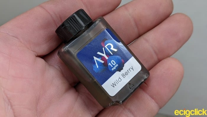 Ayr vape kit 10ml Wild Berry e-juice capsule image
