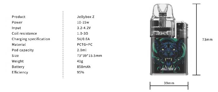 jellybox z specs