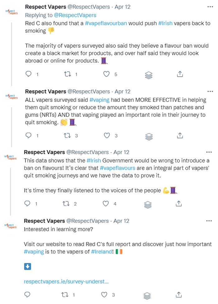 respect vapers tweet