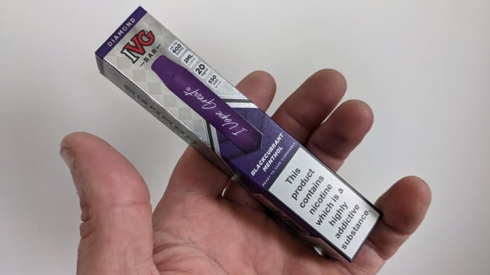 IVG diamond bar disposable e-cig packaging pic