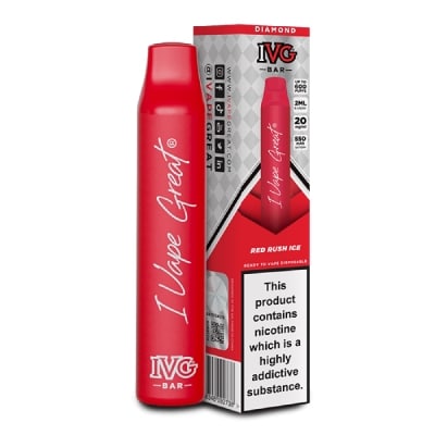 IVG diamond bar disposable red rush ice