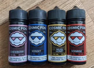 Cosmic Fog 100ml e-liquid range 4 bottles