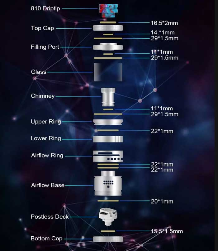 aromamizer plus v3 rdta components