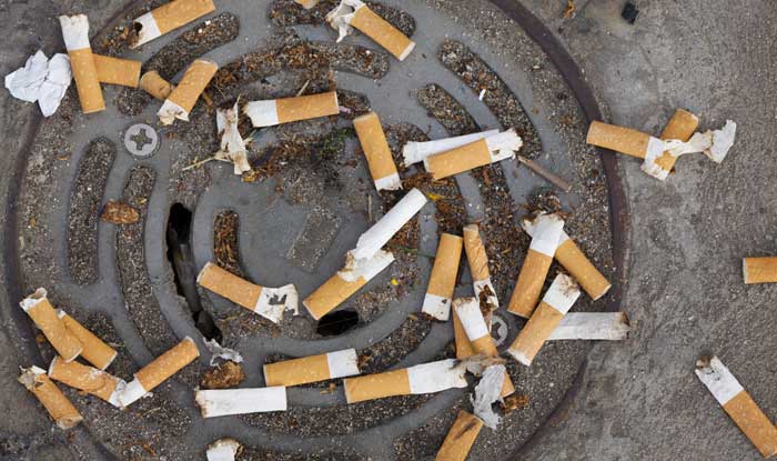 cigarette ends litter