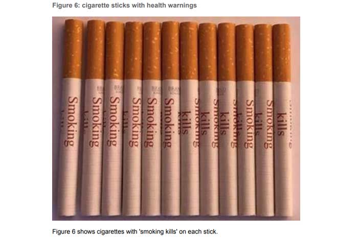 cigarette warnings