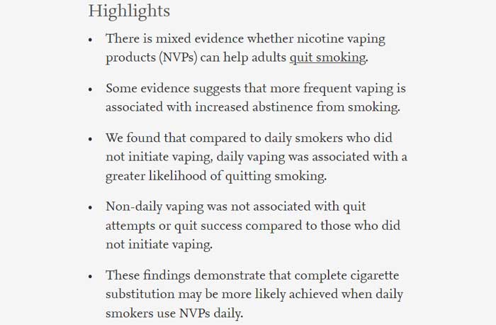 itc vaping v non vaping