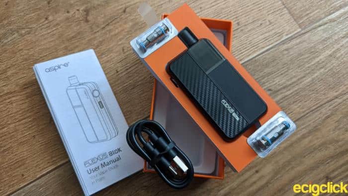 Aspire Flexus Blok pod kit unboxed