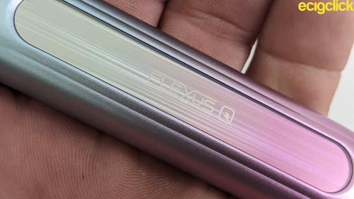 Aspire Flexus Q kit product branding on one side of the battery section