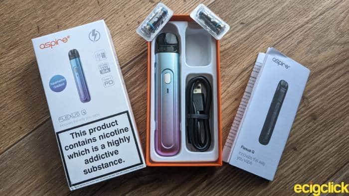 Aspire Flexus Q Pod Kit unboxing image