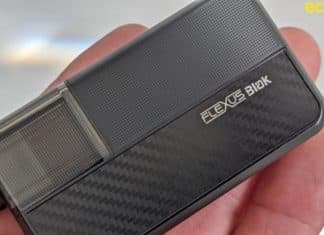 Black colour scheme of the Aspire Flexus Blok pod kit