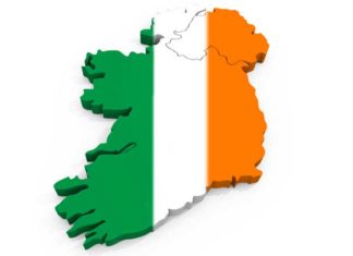 Ireland with flag